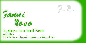 fanni moso business card