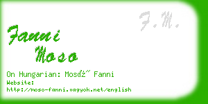 fanni moso business card
